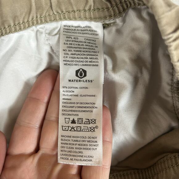 Denizen Cargo Joggers Pants Men's Size XS Tan Casual Drawstring Pockets Stretch - Picture 5 of 15